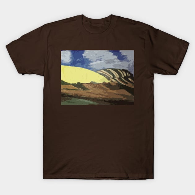 Filtered Hills and Cloudy Skies T-Shirt by TheWickerBreaker